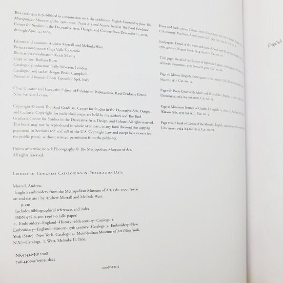 English Embroidery MoMA Metropolitan Museum Art Book (Twixt Art & Nature) 2008 - Picture 4 of 14